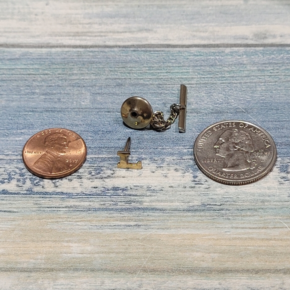 Vintage Anson 14K L Initial Tie Tack. - Picture 7 of 9